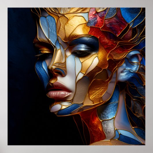 Weibchen aus Hartglas - Harmonie in Glas und Haut Poster (Vorne)