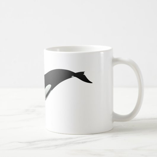 Weibchen aus schwarzem und weißem Orca Killer Kaffeetasse (Rechts)