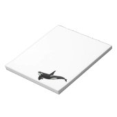 Weibchen aus schwarzem und weißem Orca Killer Notizblock (Rotiert)