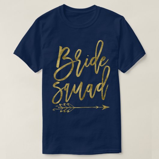 Weibchen Bride Squad ist dunkelgelb mit Pfeil-Graf T-Shirt (Design vorne)