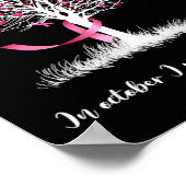 Weibchen Brustkrebs Bewusstsein, im Oktober tragen Poster (Ecke)