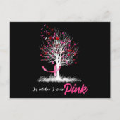 Weibchen Brustkrebs Bewusstsein, im Oktober tragen Postkarte (Vorderseite)