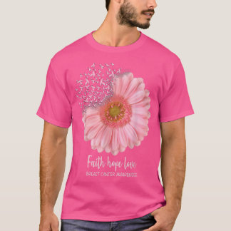 Weibchen Brustkrebs Bewusstsein Sonnenblumen Hippi T-Shirt
