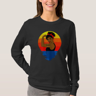 Weibchen Curly Black Afro Afro American T-Shirt