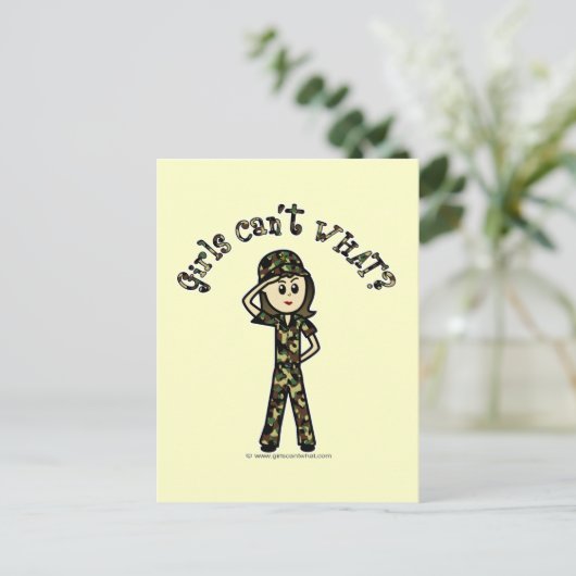 Weibchen der Leichtarmee Postkarte (Stehend Vorderseite)