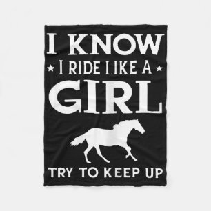 Weibchen, die ich kenne, fahren wie ein Girl Funny Fleecedecke
