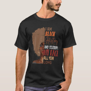 Weibchen, die ich schwarze Geschichte bin, mächtig T-Shirt