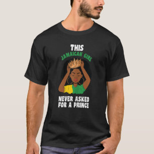 Weibchen dieses jamaikanische Mädchen, das nie für T-Shirt