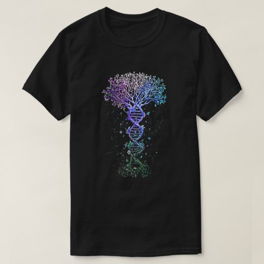 Weibchen DNA Tree Life Earth Genetics Biologin Sci T-Shirt (Design vorne)