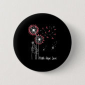 Weibchen Faith Hope Liebe Brustkrebs Dandelion Flo Button (Vorderseite)