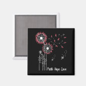 Weibchen Faith Hope Liebe Brustkrebs Dandelion Flo Magnet (Vorderseite/Rückseite)