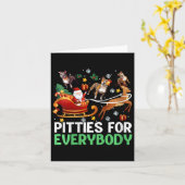 Weibchen für jeden Weihnachtsgeburten Pitbuli Hund Karte (Gelbe Blume)