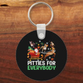 Weibchen für jeden Weihnachtsgeburten Pitbuli Hund Schlüsselanhänger (Vorderseite)