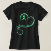 Weibchen Glaube Hoffnung Liebe Grüne Ribbon Nieren T-Shirt (Design vorne)