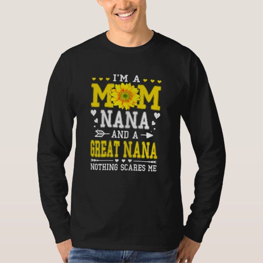 Weibchen Ich bin eine Mama Nana Großmutter Muttert T-Shirt (Vorderseite)