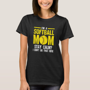 Weibchen Ich bin eine Weichball-Mutter bleibe ruhi T-Shirt