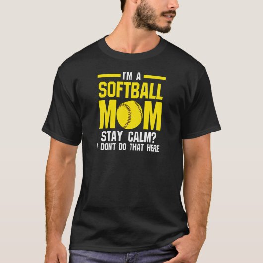 Weibchen Ich bin eine Weichball-Mutter bleibe ruhi T-Shirt (Vorderseite)