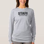 Weibchen lange Schläfchen T Shirt Grau Mitarbeiter (Vorderseite)