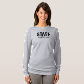 Weibchen lange Schläfchen T Shirt Grau Mitarbeiter (Vorne ganz)