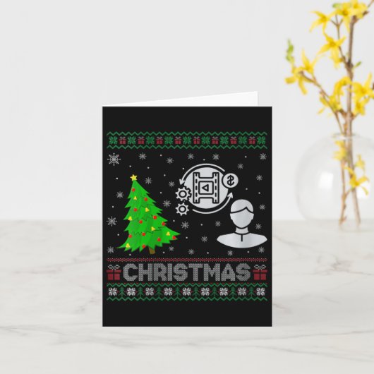 Weibchen Produzent Xmas Tree Lighting Ugly Weihnac Karte (Gelbe Blume)