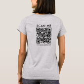 Weibchen QR Code Scan Me Back Print Light Steel Gr T-Shirt (Rückseite)
