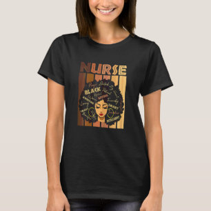 Weibchen schwarz starke Krankenschwester nach Lieb T-Shirt