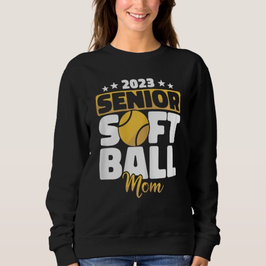 Weibchen Senior Softball Mama Softball Players Sof Sweatshirt (Vorderseite)