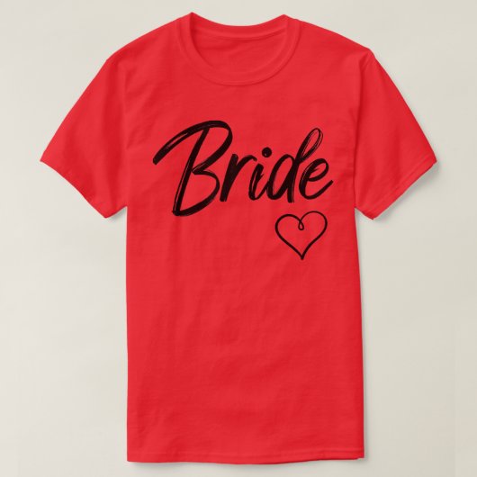 Weibchen Simple White Bridge Wedding Flitterwochen T-Shirt (Design vorne)