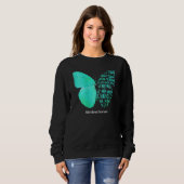 Weibchen Skleroderma Awarma Butterfly Aquamarines Sweatshirt (Vorne ganz)