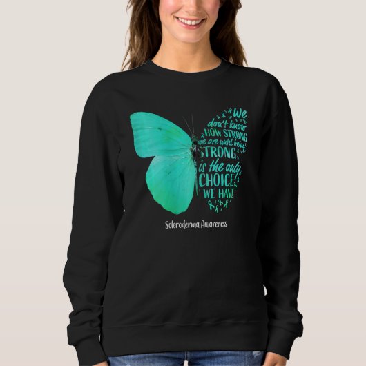 Weibchen Skleroderma Awarma Butterfly Aquamarines Sweatshirt (Vorderseite)