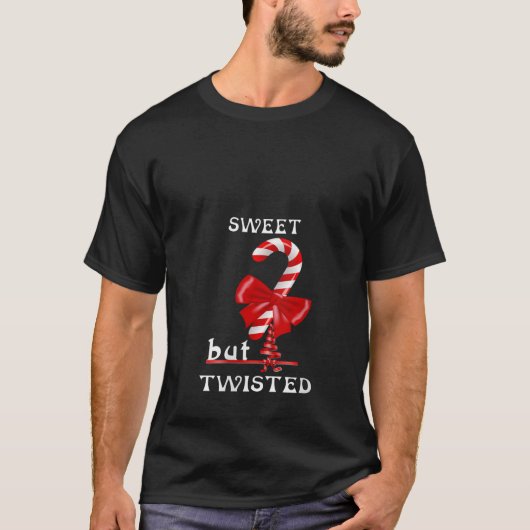 Weibchen süß, aber weich Weihnachten Funny Candy C T-Shirt (Vorderseite)