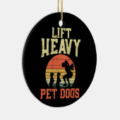 Weibchen Weightlift-Geschenke Hunde Lift schwere H Keramik Ornament (Rechts)