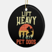 Weibchen Weightlift-Geschenke Hunde Lift schwere H Keramik Ornament (Links)