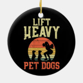 Weibchen Weightlift-Geschenke Hunde Lift schwere H Keramik Ornament (Hinten)