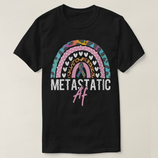 Weibchen Witziger metastasierter Brustkrebs Metast T-Shirt (Design vorne)