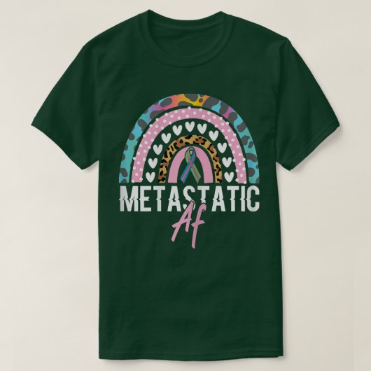 Weibchen Witziger metastasierter Brustkrebs Metast T-Shirt (Design vorne)
