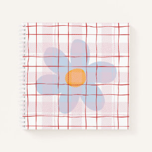 Weiblich floral mit schottischem Hintergrund Moder Notizblock