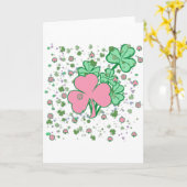 Weiblich für Tag St. Patricks Karte (Gelbe Blume)