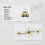 Weiblich gelbe Visitenkarten Visitenkarte (Vorne/Hinten)