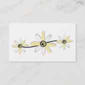 Weiblich gelbe Visitenkarten Visitenkarte (Rückseite)