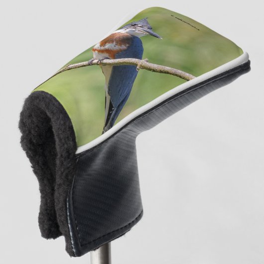 Weiblich gezogener Kingfisher Ausgesteift an der L Golf Headcover (3/4 Vorderseite)