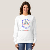 Weiblich, langärmelig patriotisch sweatshirt (Vorne ganz)