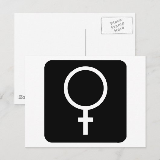 Weiblich Postkarte (Vorne/Hinten)