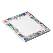 Weiblich rosa blaues blaues Muster Notizblock (angewinkelt)