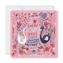 Weiblich rosa Blumenschwan Muttertag