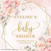 Weiblich rosa Salbei Babyduschcocktail Serviette