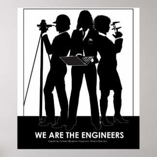 (Weiblich) Wir sind das Ingenieurposter Poster
