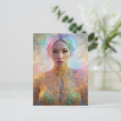 weibliche Abbildung an der Spitze Postkarte (Stehend Vorderseite)