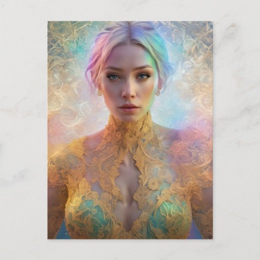 weibliche Abbildung an der Spitze Postkarte (Vorderseite)