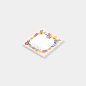 Weibliche Abstrakte Wildblume, Foliage & Bienen Post-it Klebezettel (angewinkelt)